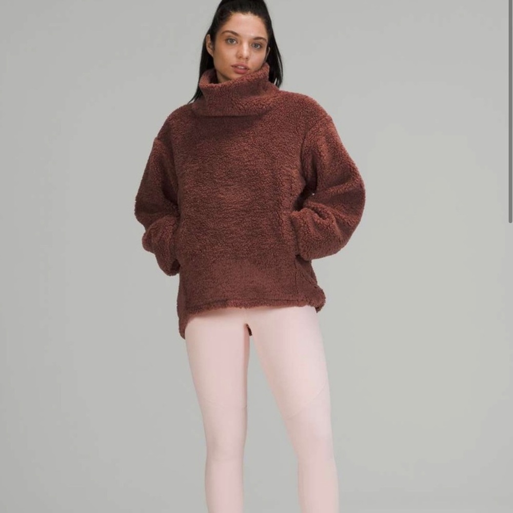 Lululemon Soft Fleece Polyester Fuzzy Mock Turtle… - image 2